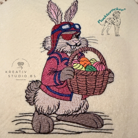 der verwegene Pick-Up Hase liefert | 12.27 x 22.97 cm | VS