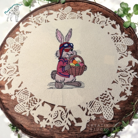 der verwegene Pick-Up Hase liefert | 12.27 x 22.97 cm | VS