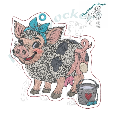 eierlegende Wollmilchsau Wally | 8.60 x 9.18 cm | ITH | VS