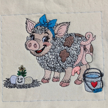 eierlegende Wollmilchsau Wally | 13.80 x 11.87 cm | VS