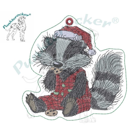  ITH |VS Anhänger| Weihnachts-Crew - Keks Dachs | 8.48 x 8.52 cm