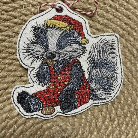  ITH |VS Anhänger| Weihnachts-Crew - Keks Dachs | 8.48 x 8.52 cm