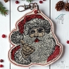 ITH- Santa Kußhand - Geschenkeanhänger - 8.04 x 8.85 cm
