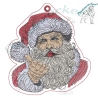 ITH- Santa Kußhand - Geschenkeanhänger - 8.04 x 8.85 cm