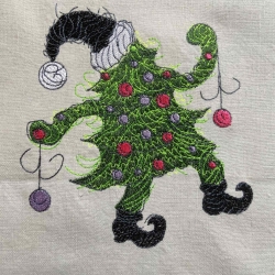  VS | Weihnachts-Crew - tanzender Baum | 12.18 x 12.70 cm