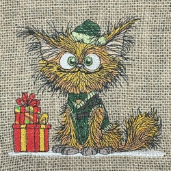  VS | Weihnachts-Crew - Katze 3 | 13.70 x 12.18 cm