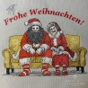 VS- Santa und Frau wünschen Frohe Weihnachten - 19.52 x 15.75 cm