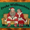 VS- Santa und Frau wünschen Frohe Weihnachten - 19.52 x 15.75 cm