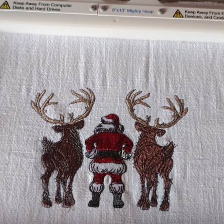 VS- Santa und seine Rentiere - 14.41 x 10.78 cm