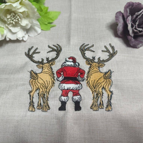 VS- Santa und seine Rentiere - 14.41 x 10.78 cm