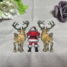 VS- Santa und seine Rentiere - 14.41 x 10.78 cm
