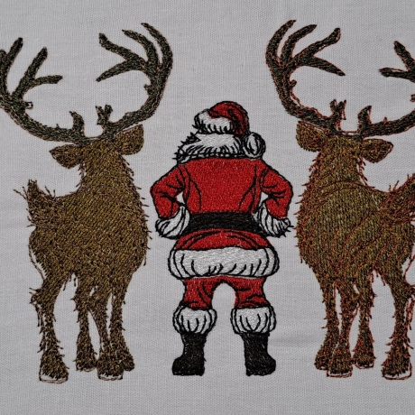 VS- Santa und seine Rentiere - 14.41 x 10.78 cm