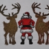 VS- Santa und seine Rentiere - 14.41 x 10.78 cm
