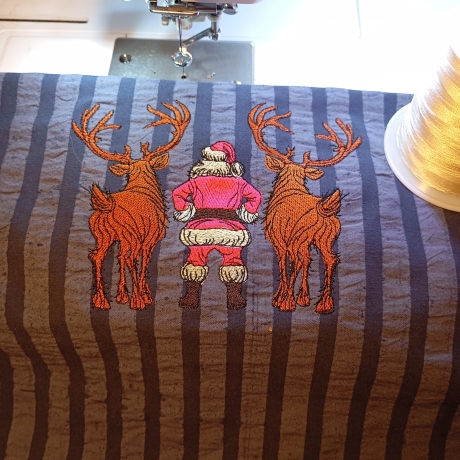 VS- Santa und seine Rentiere - 14.41 x 10.78 cm