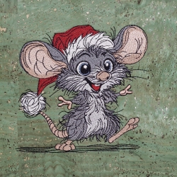 Weihnachtsmaus | 12.77 x 12.17 cm | VS