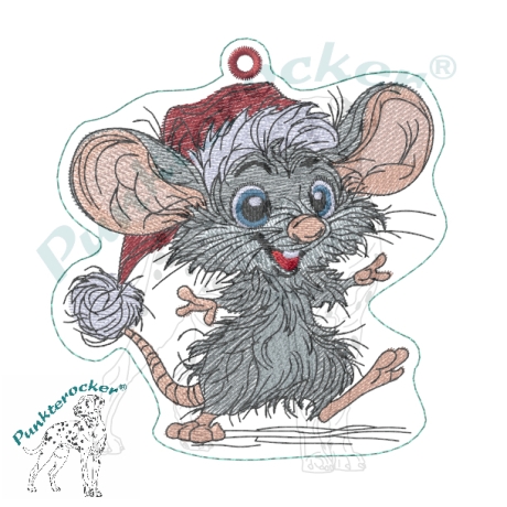 ITH | VS Anhänger | Weihnachtsmaus | 8.78 x 9.36 cm