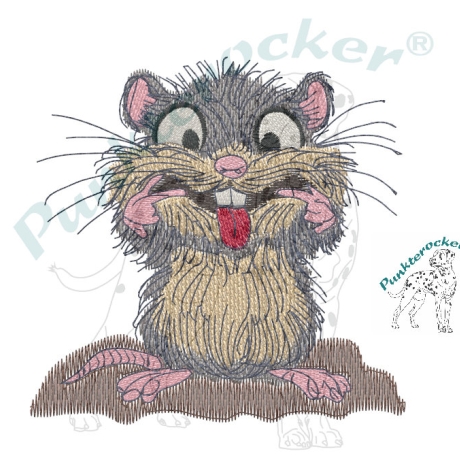 kleine freche Wühlmaus | 9.41 x 9.23 cm | VS