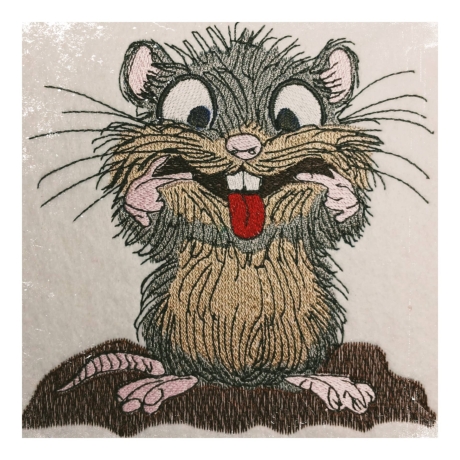 kleine freche Wühlmaus | 9.41 x 9.23 cm | VS