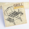 Stickdatei Grill Männer Untersetzer ITH Stickdatei 10x10cm