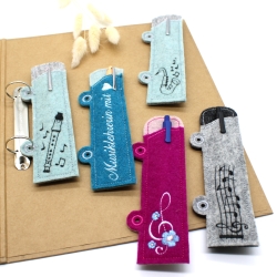 ITH Stickdatei Ringbuch Ordner Stifteetui schmal 11 Motive Musik ITH Stickdatei Ringbuch Ordner Stifteetui schmal 11 Motive Musik