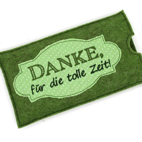 Stickdatei Schokohülle SET DANKE sagen 8 Motive