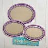 Beschreibbare Aufkleber Mäander 12x Stickdatei solo und mehrfach