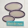 Beschreibbare Aufkleber Mäander 12x Stickdatei solo und mehrfach