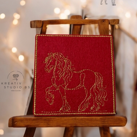 ITH | Untersetzer | Barockpinto - oneline | 9.68 x 9.67 cm