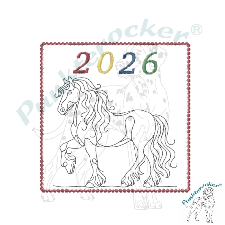 ITH | Untersetzer | Barockpinto - oneline | 9.68 x 9.67 cm