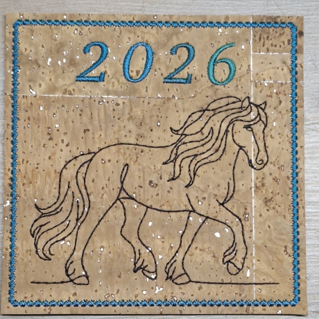 ITH | Untersetzer | Haflinger - oneline | 9.68 x 9.67 cm