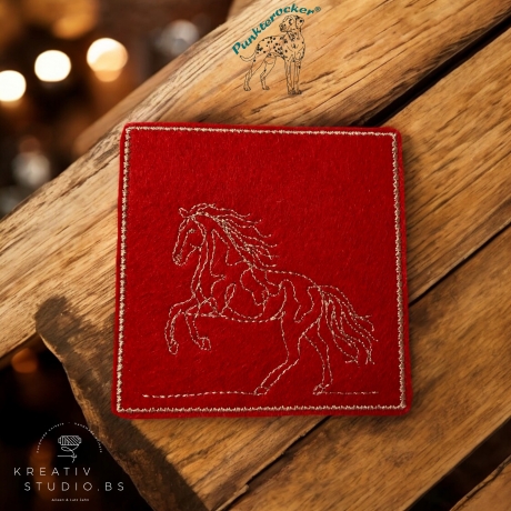 ITH | Untersetzer | Mustang - oneline | 9.68 x 9.67 cm