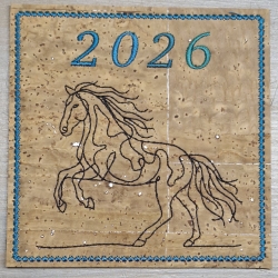 ITH | Untersetzer | Mustang - oneline | 9.68 x 9.67 cm