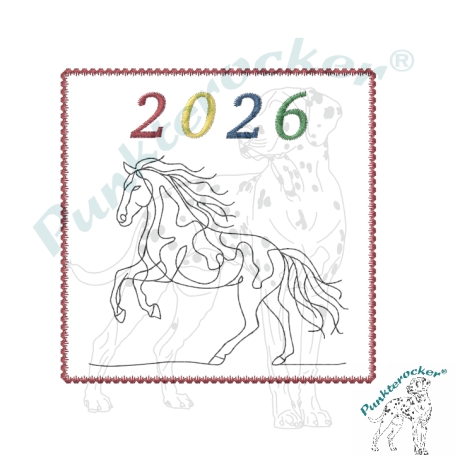 ITH | Untersetzer | Mustang - oneline | 9.68 x 9.67 cm