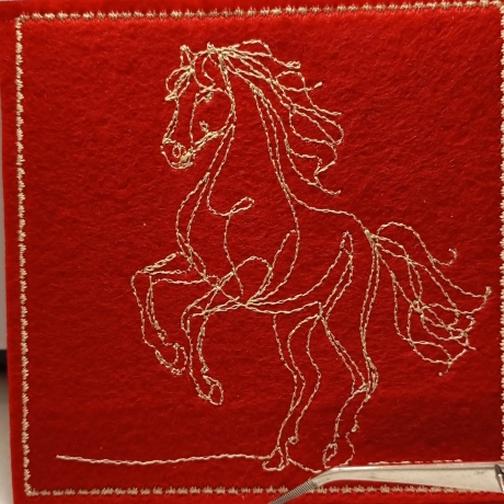 ITH | Untersetzer | Pferd 01 - oneline | 9.68 x 9.67 cm