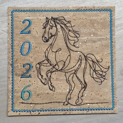 ITH | Untersetzer | Pferd 01 - oneline | 9.68 x 9.67 cm
