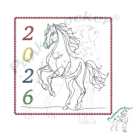 ITH | Untersetzer | Pferd 01 - oneline | 9.68 x 9.67 cm