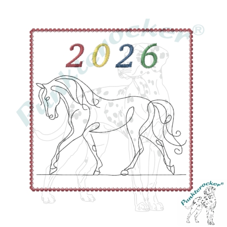 ITH | Untersetzer | Pferd 02 - oneline | 9.68 x 9.67 cm