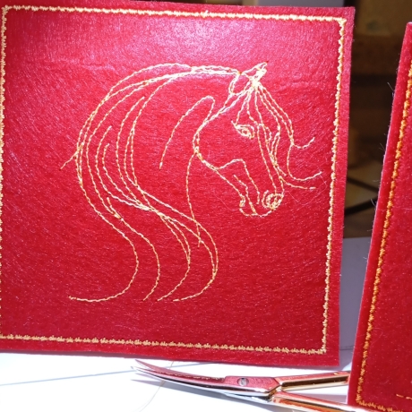 ITH | Untersetzer | Pferd 04 - oneline | 9.68 x 9.67 cm