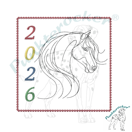 ITH | Untersetzer | Pferd 04 - oneline | 9.68 x 9.67 cm