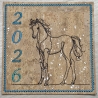 ITH | Untersetzer | Pferd 05 - oneline | 9.68 x 9.67 cm