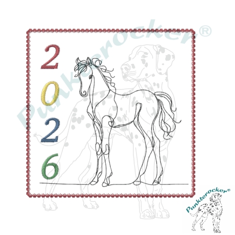 ITH | Untersetzer | Pferd 05 - oneline | 9.68 x 9.67 cm