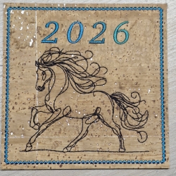 ITH | Untersetzer | Pferd 06 - oneline | 9.68 x 9.67 cm
