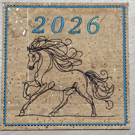 ITH | Untersetzer | Pferd 06 - oneline | 9.68 x 9.67 cm