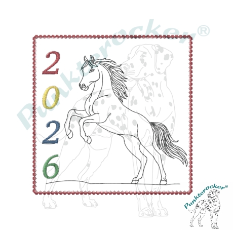 ITH | Untersetzer | steigends Pferd - oneline | 9.68 x 9.67 cm