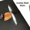 Buchverschluss Stifthalter für Kalender mit Blatt - quer