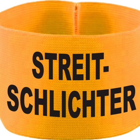 gummielastische Armbinde 10 cm bedruckt mit STREITSCHLICHTER
