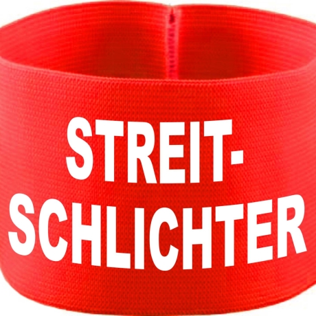 gummielastische Armbinde 10 cm bedruckt mit STREITSCHLICHTER