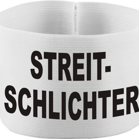 gummielastische Armbinde 10 cm bedruckt mit STREITSCHLICHTER