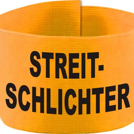 Klett-Armbinde 10 cm Höhe bedruckt mit STREITSCHLICHTER