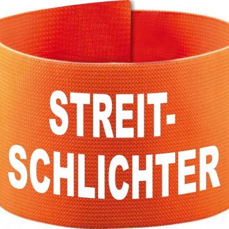 Klett-Armbinde 10 cm Höhe bedruckt mit STREITSCHLICHTER
